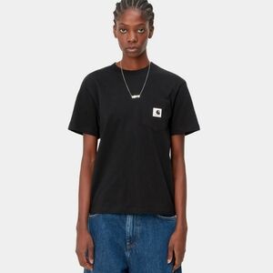 Carthartt Short Sleeve T-Shirt Patch Logo 100% Cotton Black